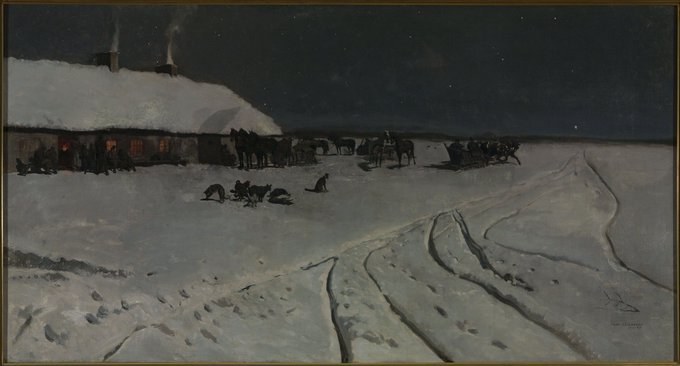 Noc na Ukrainie zimą, 1877 olej na płótnie Muzeum Narodowe w Warszawie